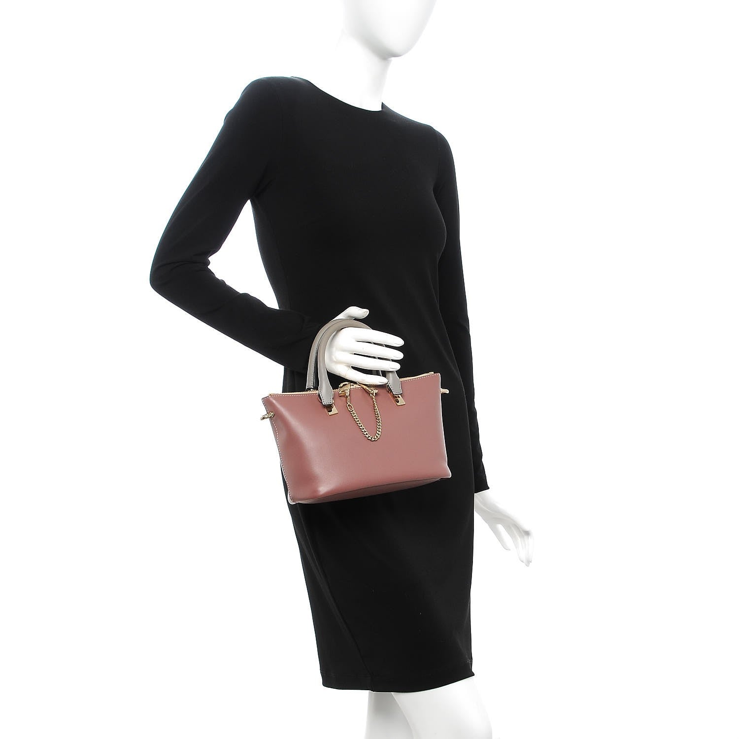 Chloe Smooth Calfskin Mini Baylee Tote Darlington Pink 3 of 10