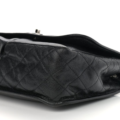 Chanel Grained Calfskin Large Natural Beauty Flap Black 10 of 12