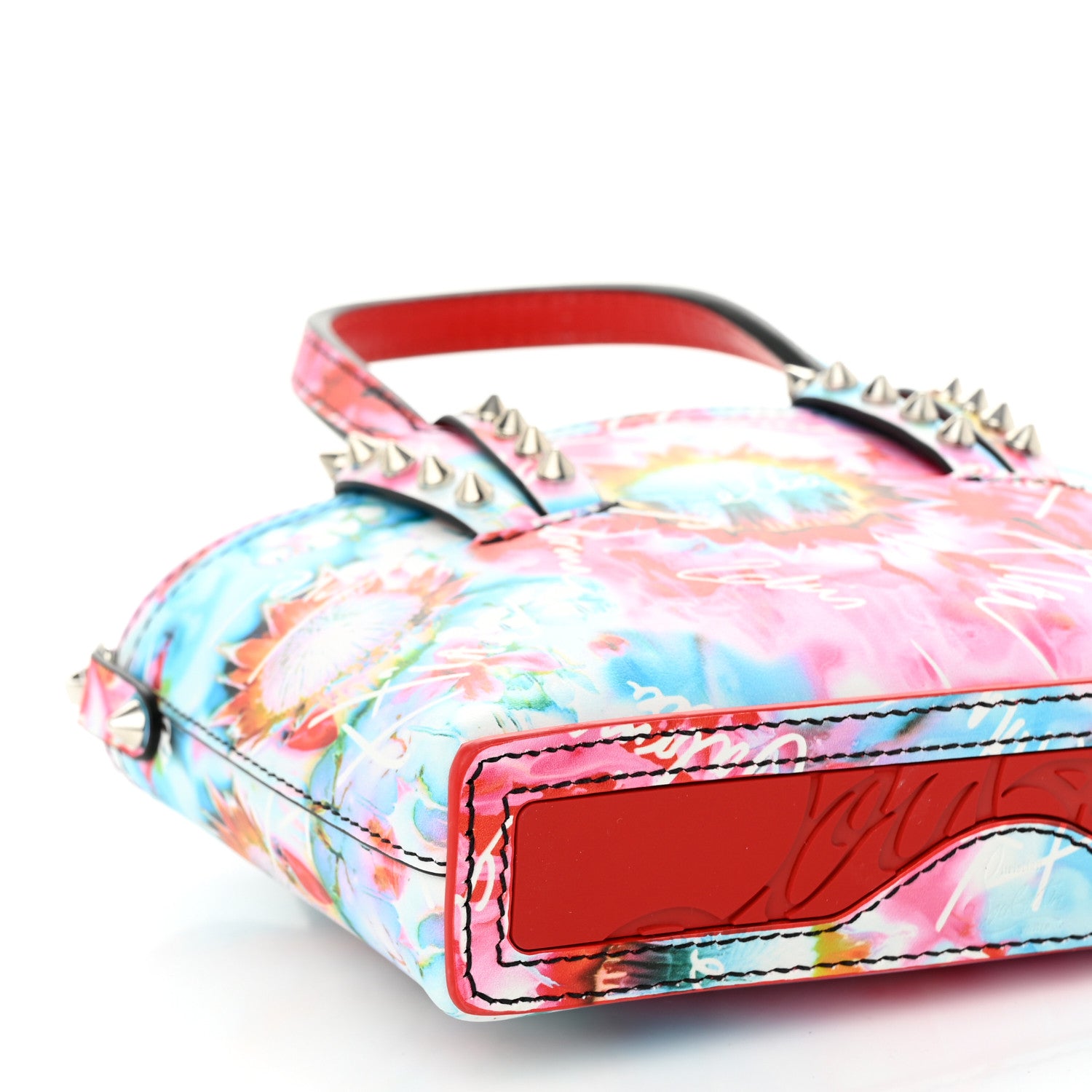 Christian Louboutin Calfskin Nano Celebration Print Cabata Tote Multicolor 9 of 10