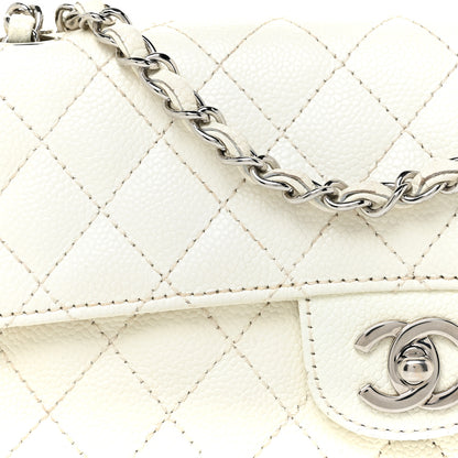 Chanel Caviar Quilted East West Flap White 8 of 19