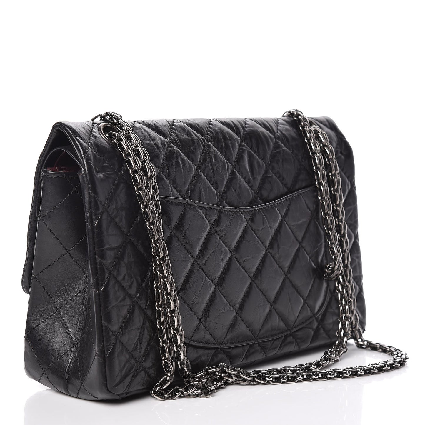 Aged Calfskin Quilted 2.55 Reissue 226 Flap Black