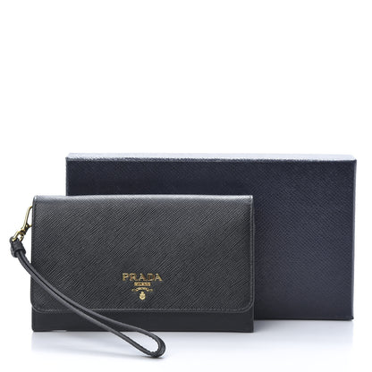 Prada Saffiano Metal Wristlet Black 8 of 8