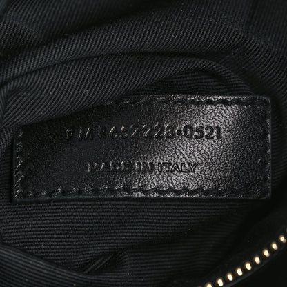 Saint Laurent Calfskin Crocodile Embossed Le 5 A 7 Hobo Black 6 of 9