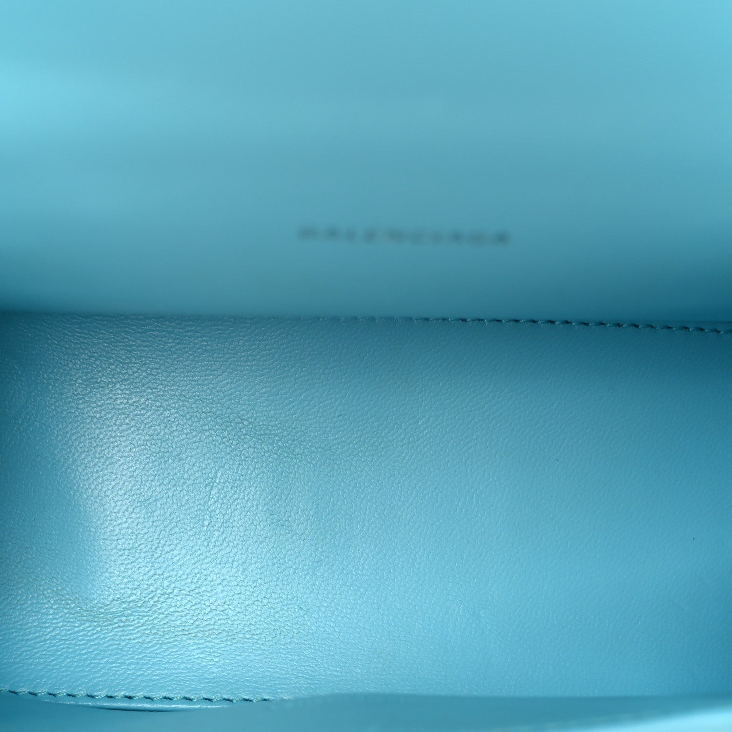 Balenciaga Shiny Calfskin Crocodile Embossed Hourglass Top Handle Bag XS Turquoise 5 of 11