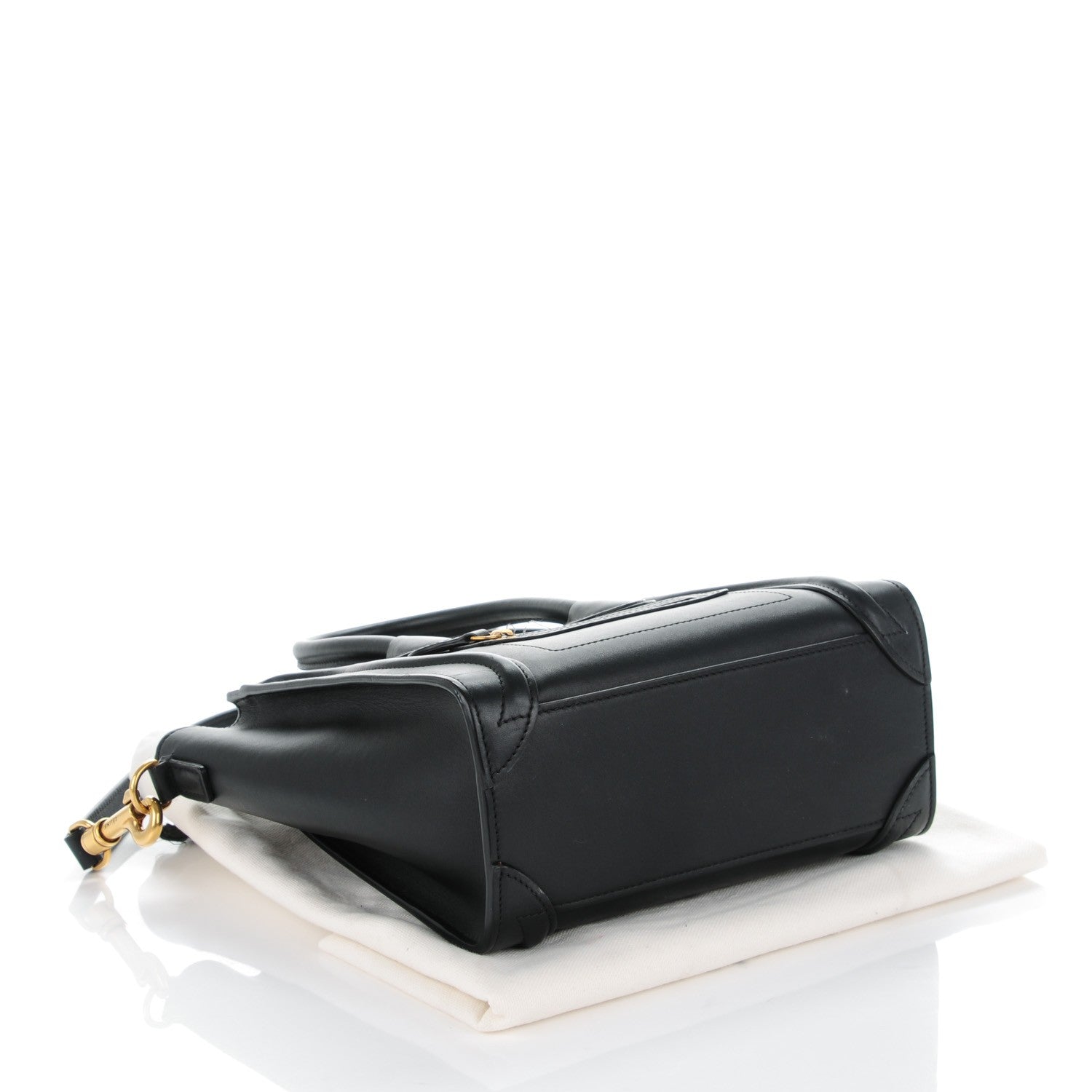 Celine Smooth Calfskin Nano Luggage Black 4 of 7
