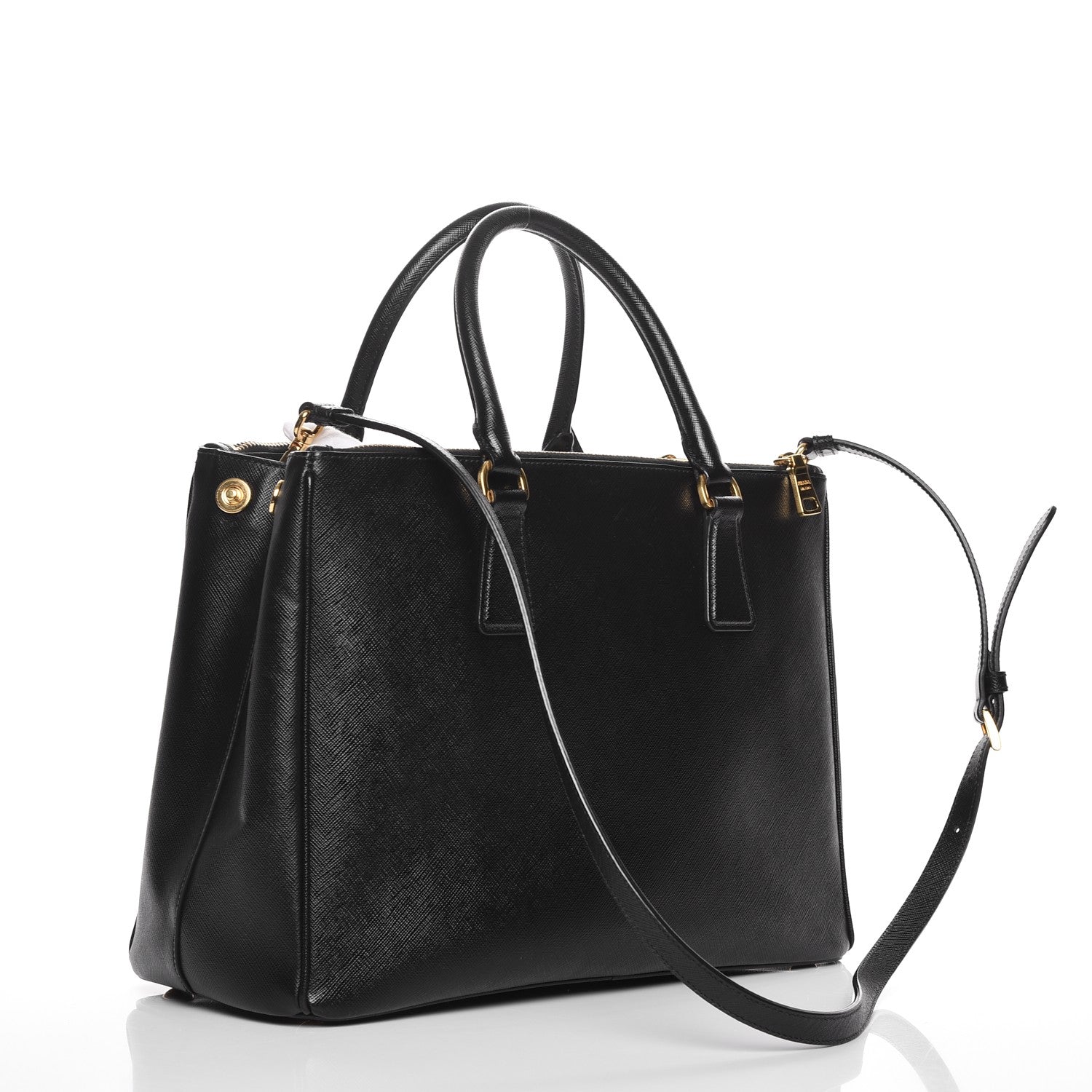 Prada Saffiano Medium Galleria Double Zip Tote Black 4 of 9