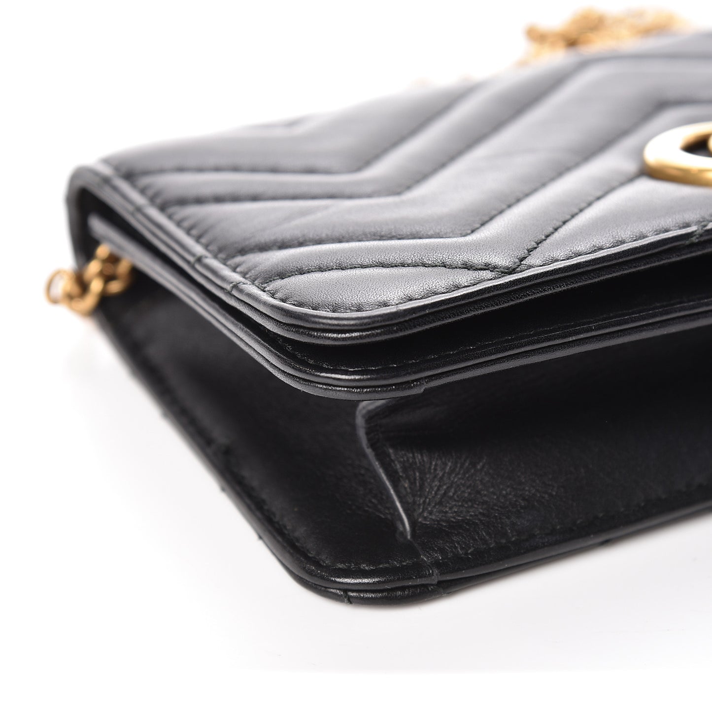 Calfskin Matelasse GG Marmont Mini Bag Black