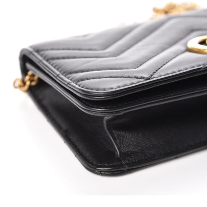 Gucci Calfskin Matelasse GG Marmont Mini Bag Black 11 of 13