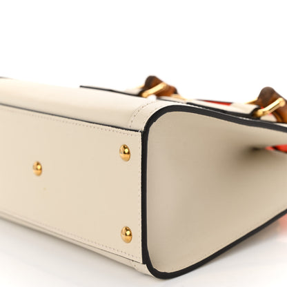 Gucci Wonka Grain Calfskin Mini Diana Tote Bag Mystic White Orange Fluo 9 of 9