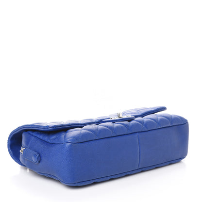 Chanel Caviar Quilted Jumbo Easy Flap Blue 4 of 10