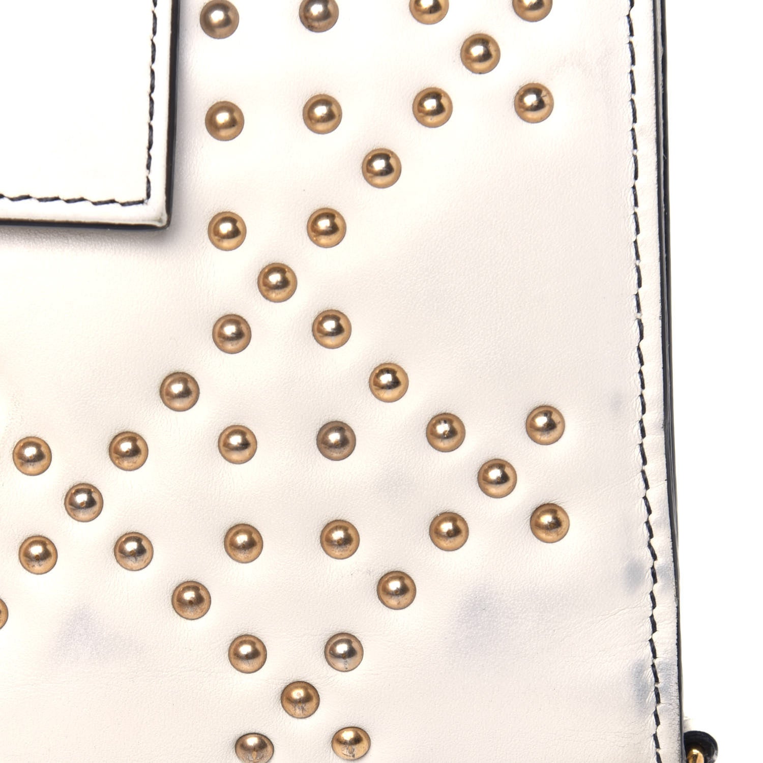 Christian Dior Lambskin Cannage Studded Lady Dior Eden Wallet White 17 of 18