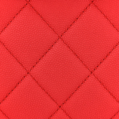 Chanel Caviar Quilted In Out Flap Shopping Tote Red 8 of 14