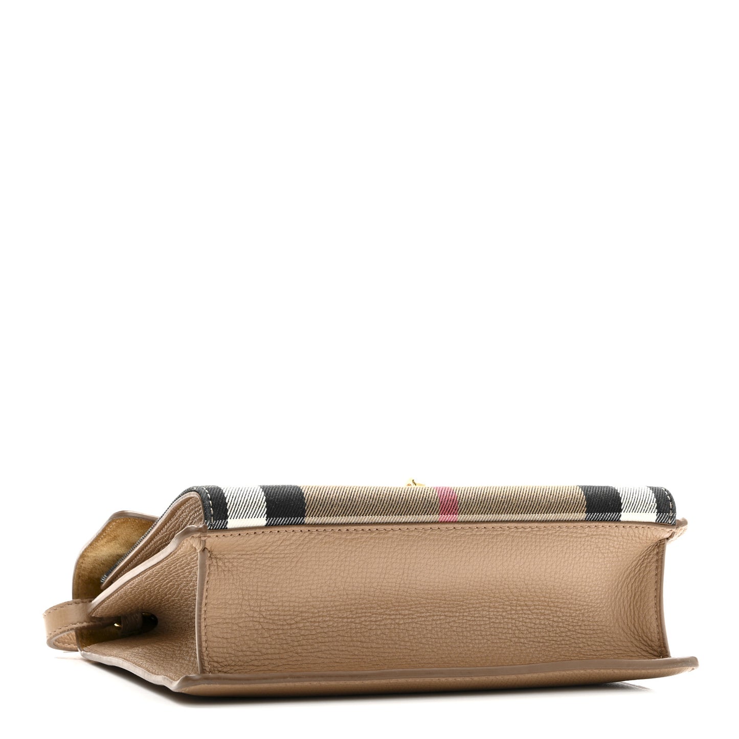 Derby Calfskin House Check Baby Macken Crossbody Bag Camel
