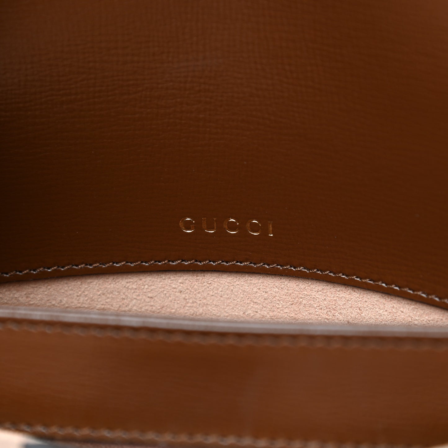 GG Supreme Monogram Horsebit 1955 Shoulder Bag Beige Brown Sugar