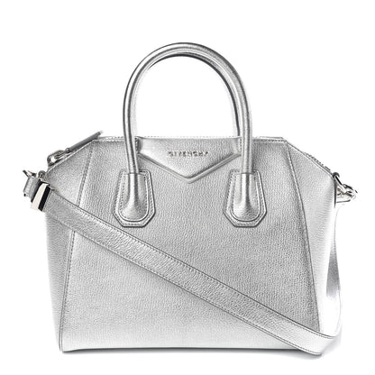 Givenchy Metallic Sugar Goatskin Small Antigona Silver 1 of 15