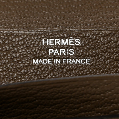 Hermes Chevre Mysore Bearn Gusset Wallet Etoupe 6 of 8