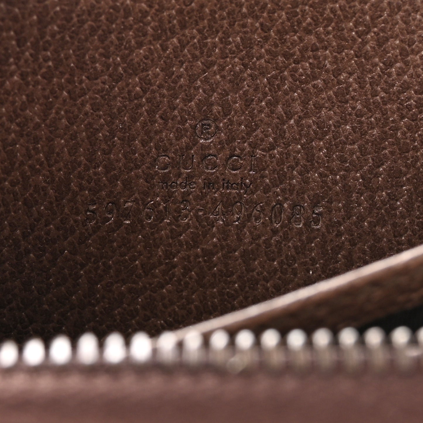 GG Supreme Web Ophidia Zip Around Card Case Brown