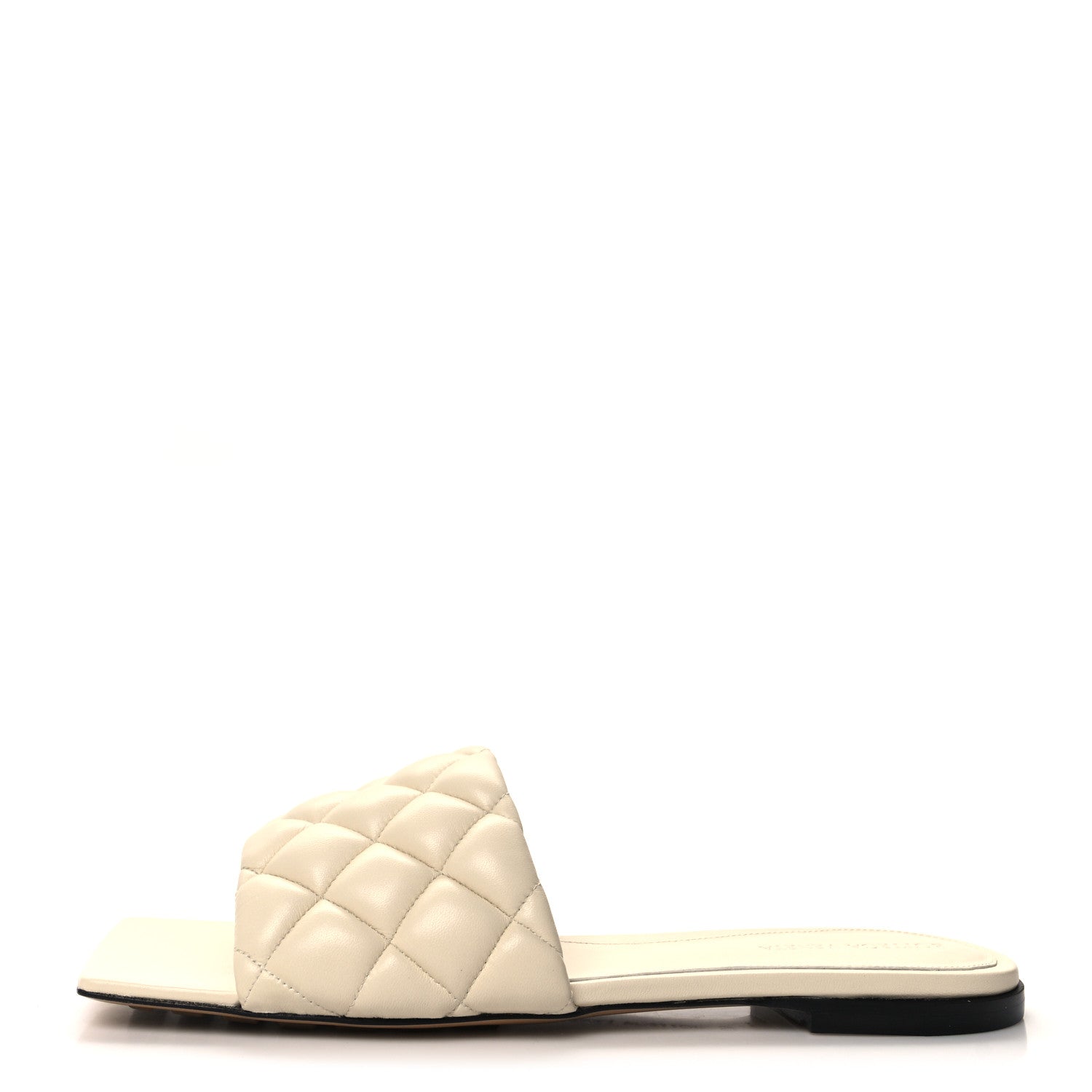 Bottega Veneta Nappa Matelasse Padded Flat Sandals 40 Sea Salt 1 of 7