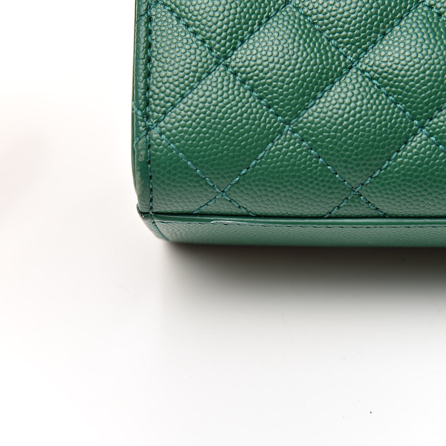 Grain De Poudre Textured Mixed Matelasse Triquilt Medium Monogram Satchel Green