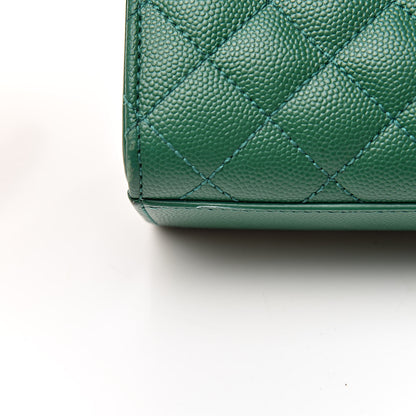 Saint Laurent Grain De Poudre Textured Mixed Matelasse Triquilt Medium Monogram Satchel Green 13 of 14