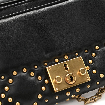 Christian Dior Lambskin Cannage Studded Dioraddict Wallet on Chain Black 11 of 11