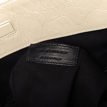 Saint Laurent Crinkled Calfskin Matelasse Monogram Niki Shopper Tote Crema Soft 9 of 10
