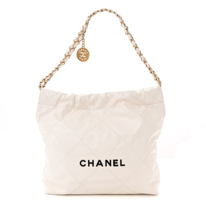 Chanel Calfskin Quilted Small Chanel 22 White 1 of 11