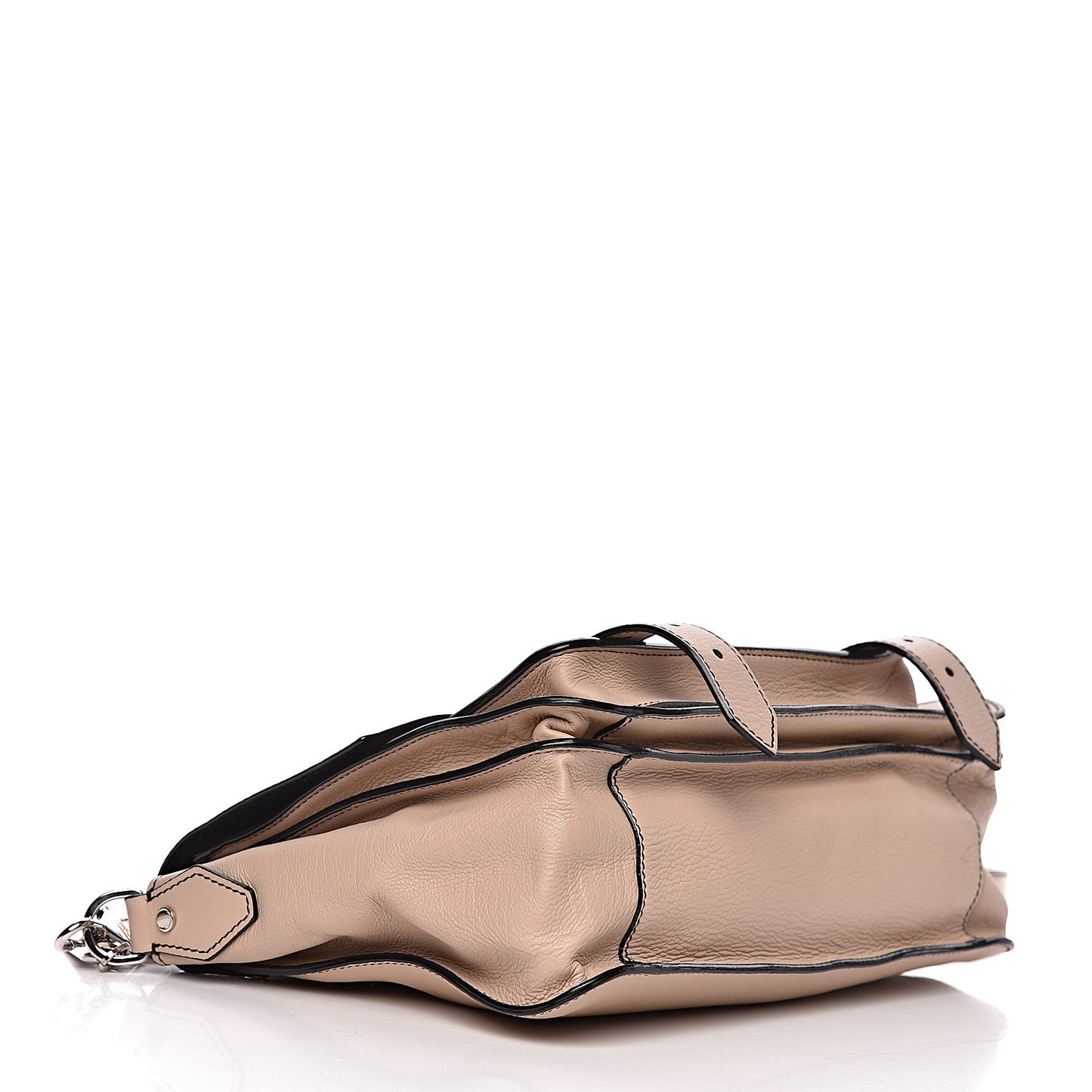 Grained Calfskin Medium Contrast Stitch PS1 Satchel Sand