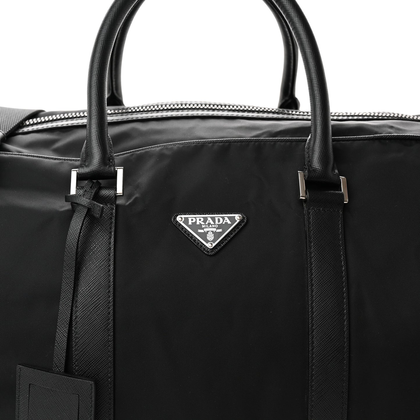 Tessuto Nylon Saffiano Duffle Black