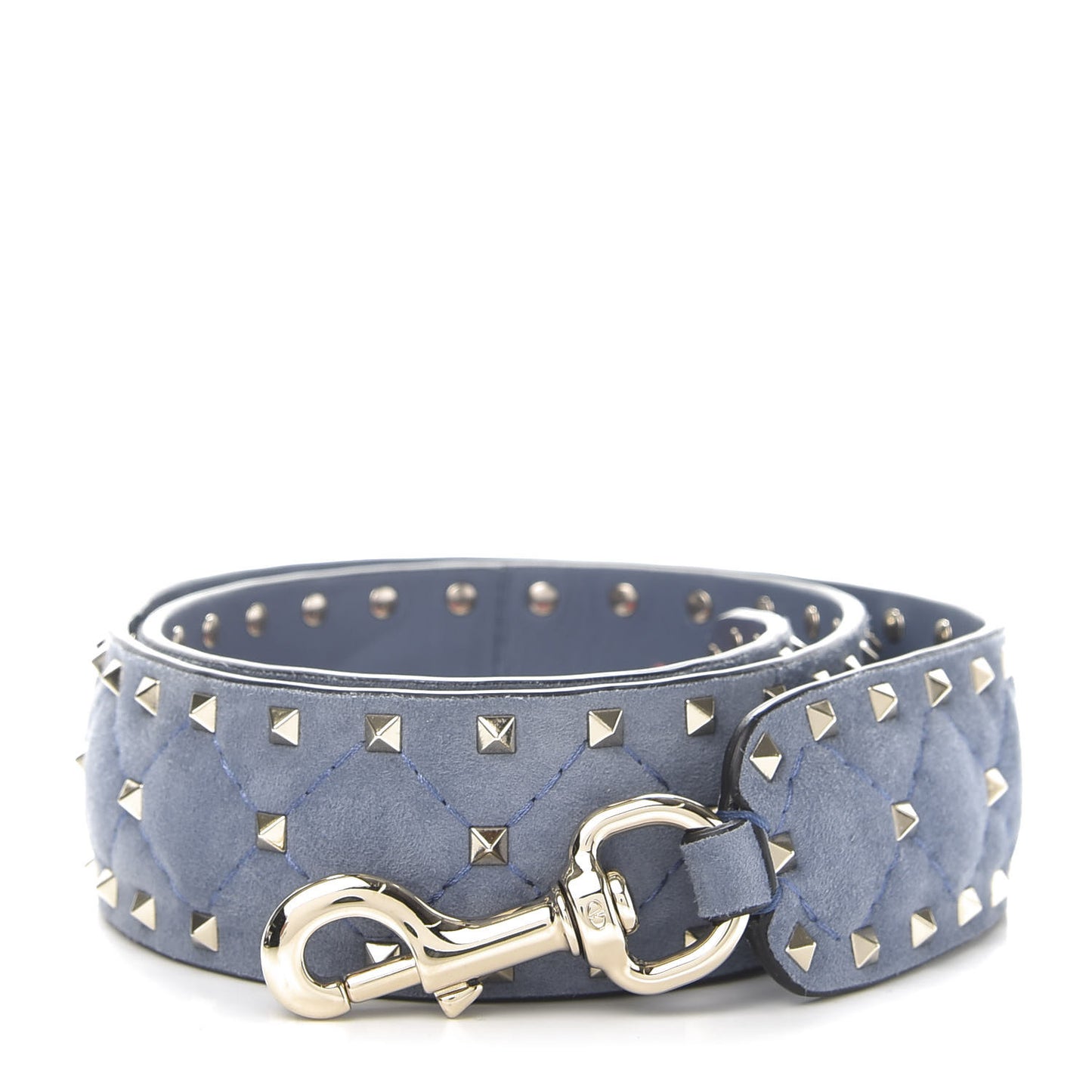 Suede Rockstud Spike Shoulder Strap Blue