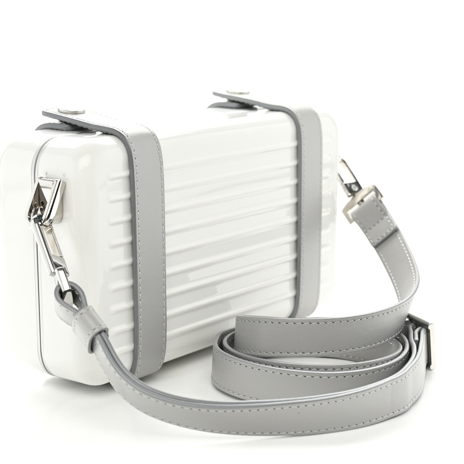 Rimowa Gloss Polycarbonate Personal Cross-Body Bag White Grey 3 of 9