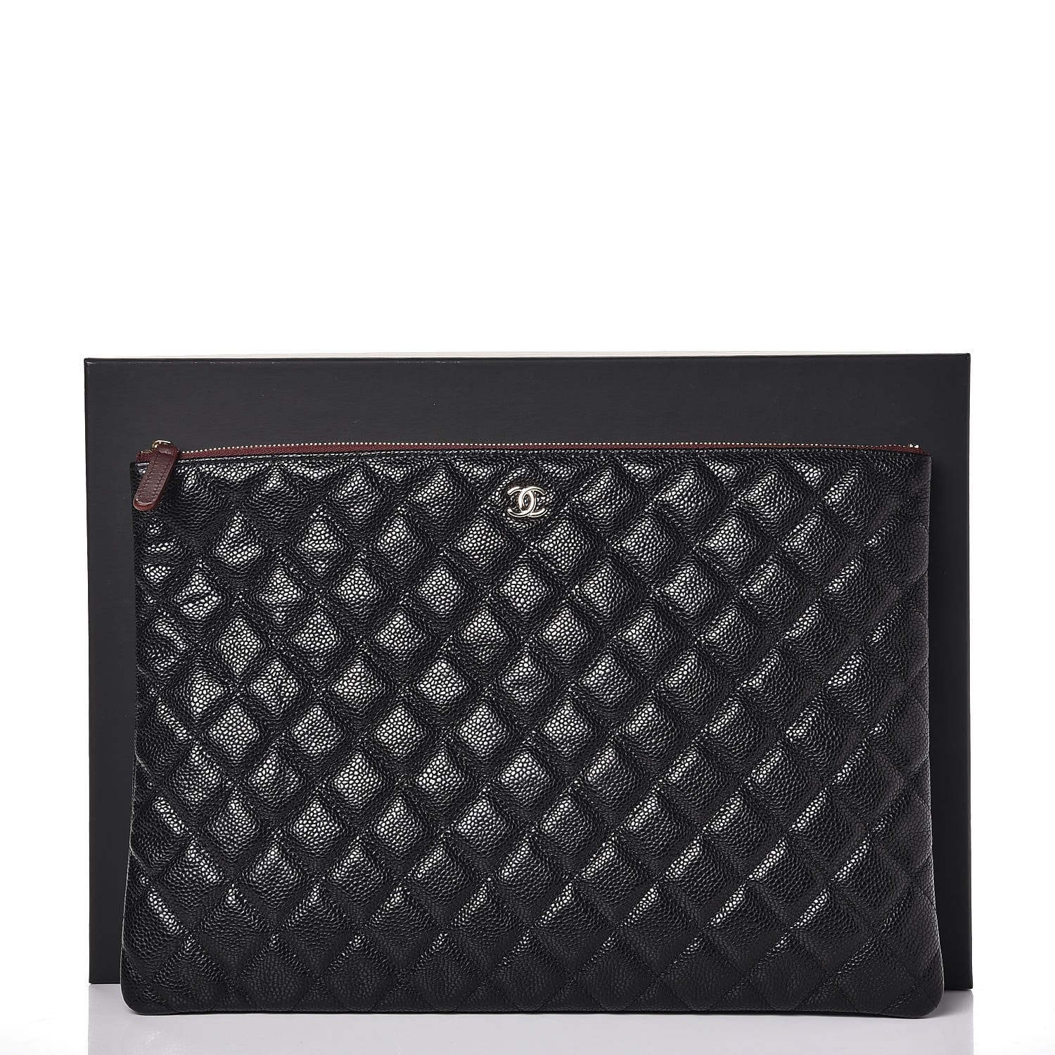 Chanel Caviar Quilted Large Cosmetic Case Black 8 of 8
