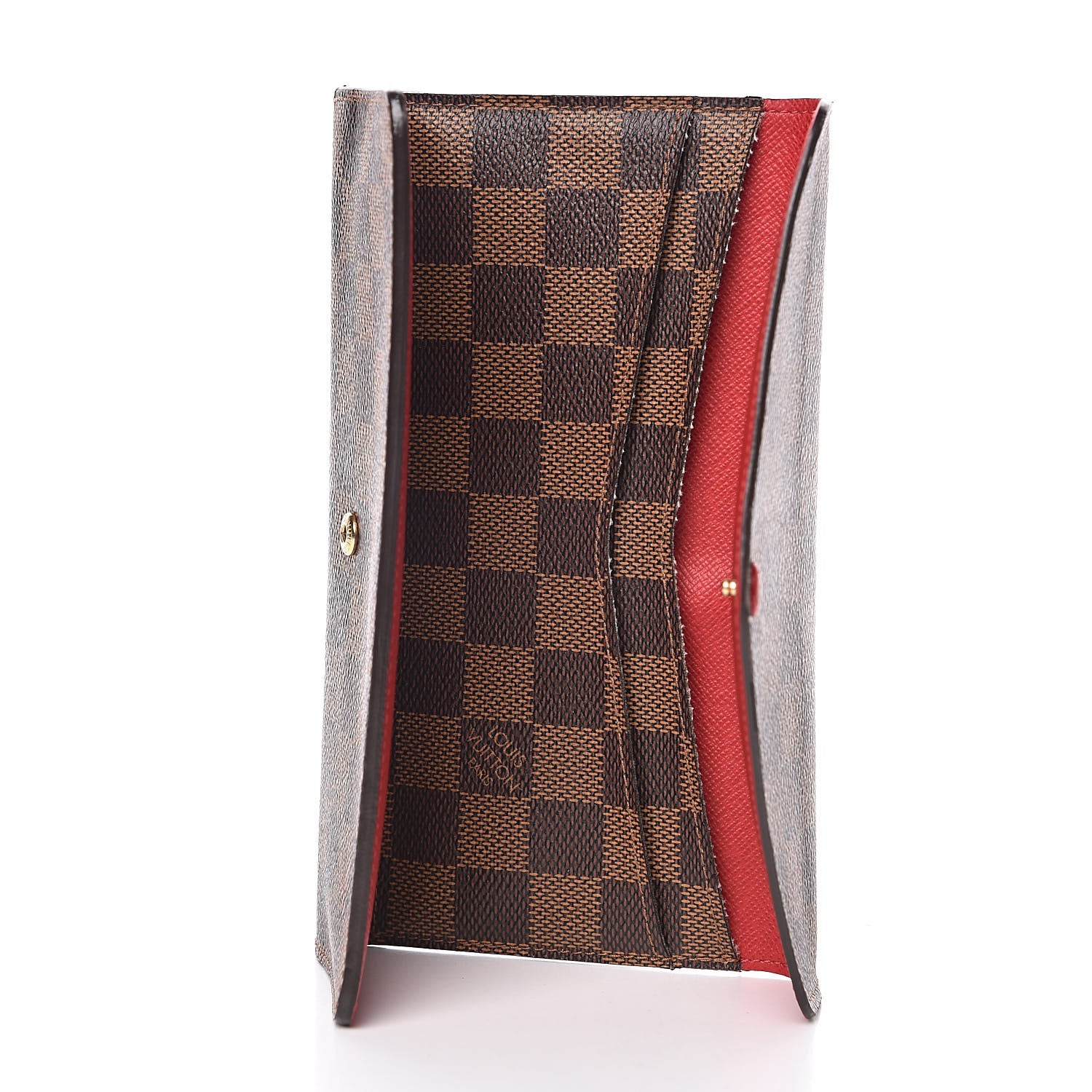 Louis Vuitton Damier Ebene Josephine Wallet Red 5 of 10