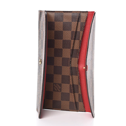 Louis Vuitton Damier Ebene Josephine Wallet Red 5 of 10