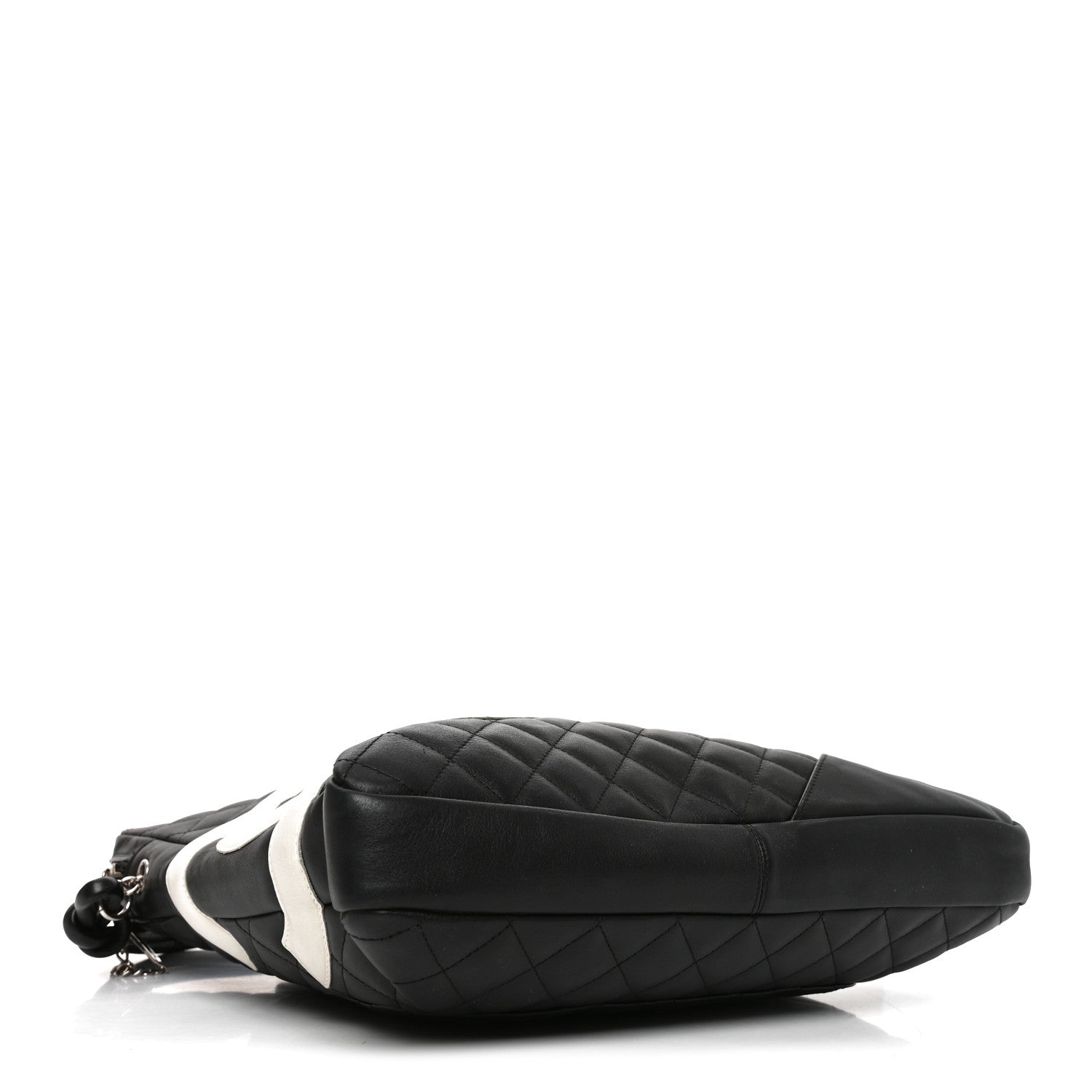 Chanel Calfskin Quilted Large Cambon Messenger Black White 4 of 10