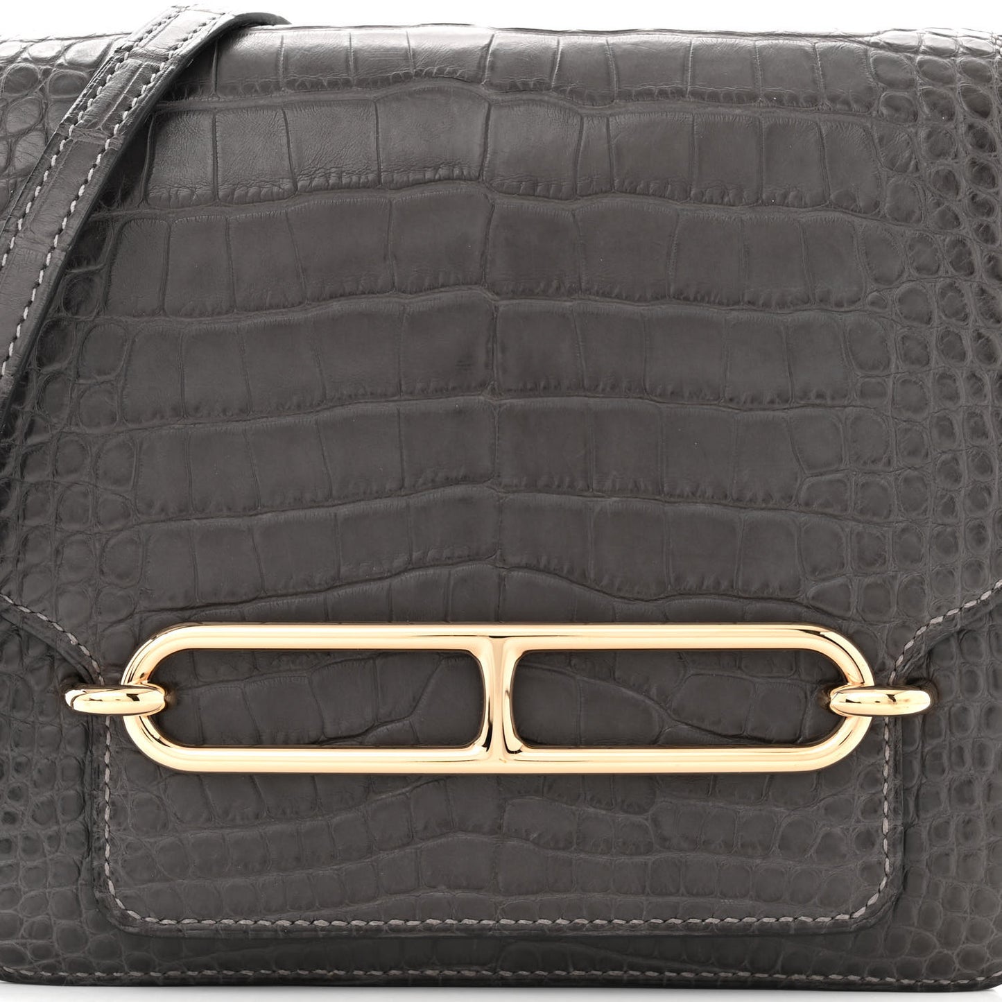 Matte Alligator Mini Sac Roulis Graphite