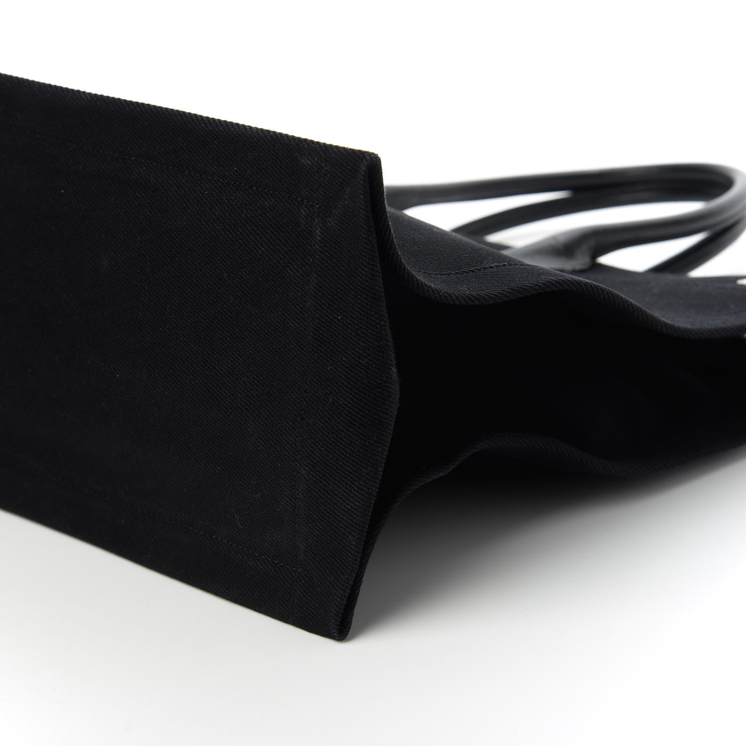 Saint Laurent Linen Calfskin Rive Gauche Tote Black 7 of 10