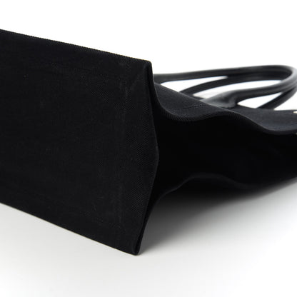 Saint Laurent Linen Calfskin Rive Gauche Tote Black 7 of 10