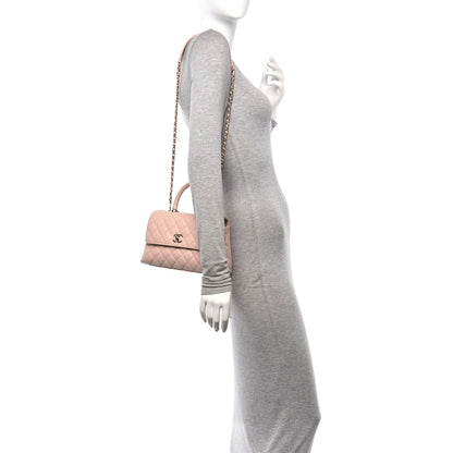 Chanel Caviar Quilted Mini Coco Handle Flap Light Pink 2 of 12