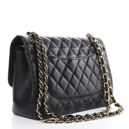 Chanel Caviar Quilted Jumbo Double Flap Black 3 of 11