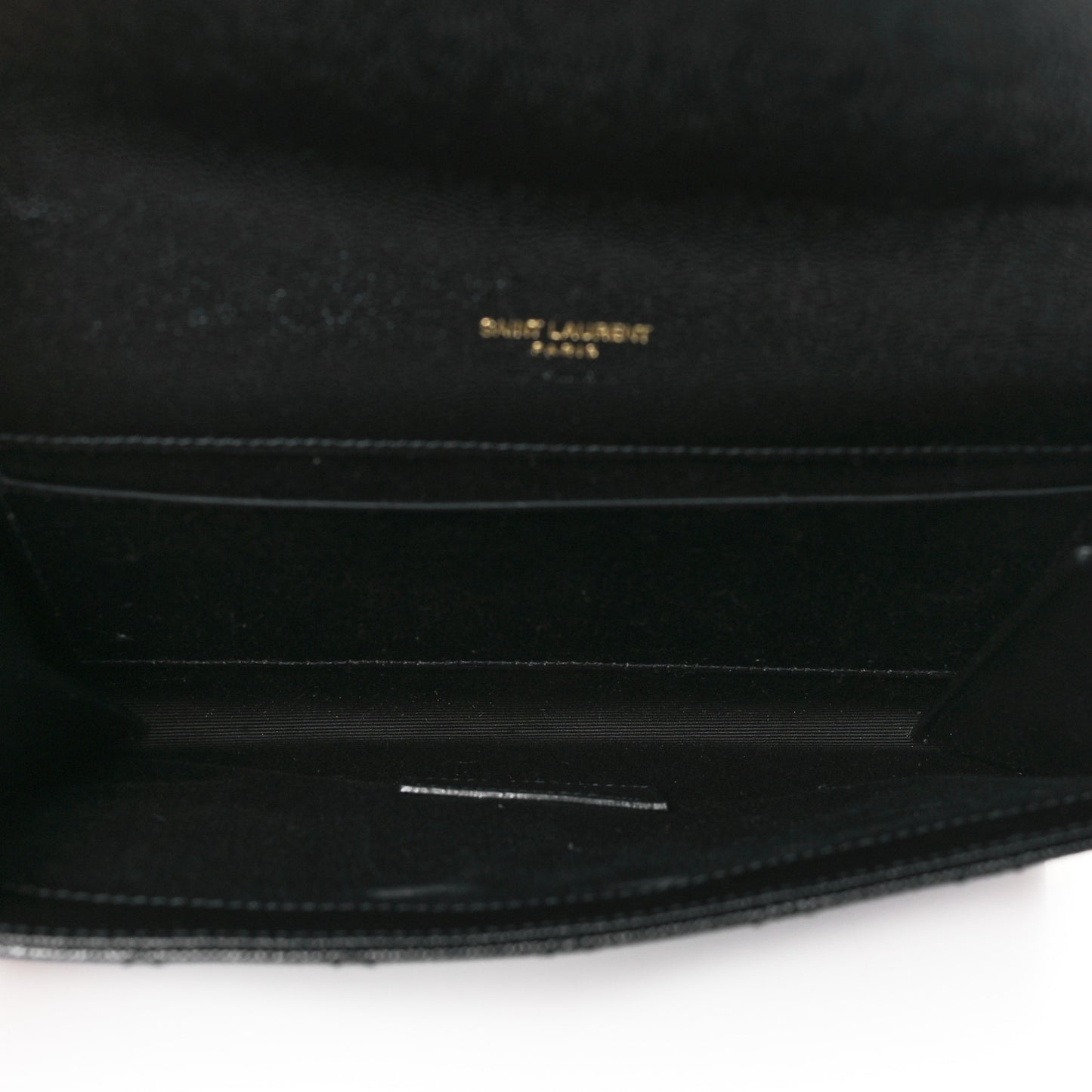 Grain De Poudre Textured Mixed Matelasse Triquilt Monogram Clutch Black