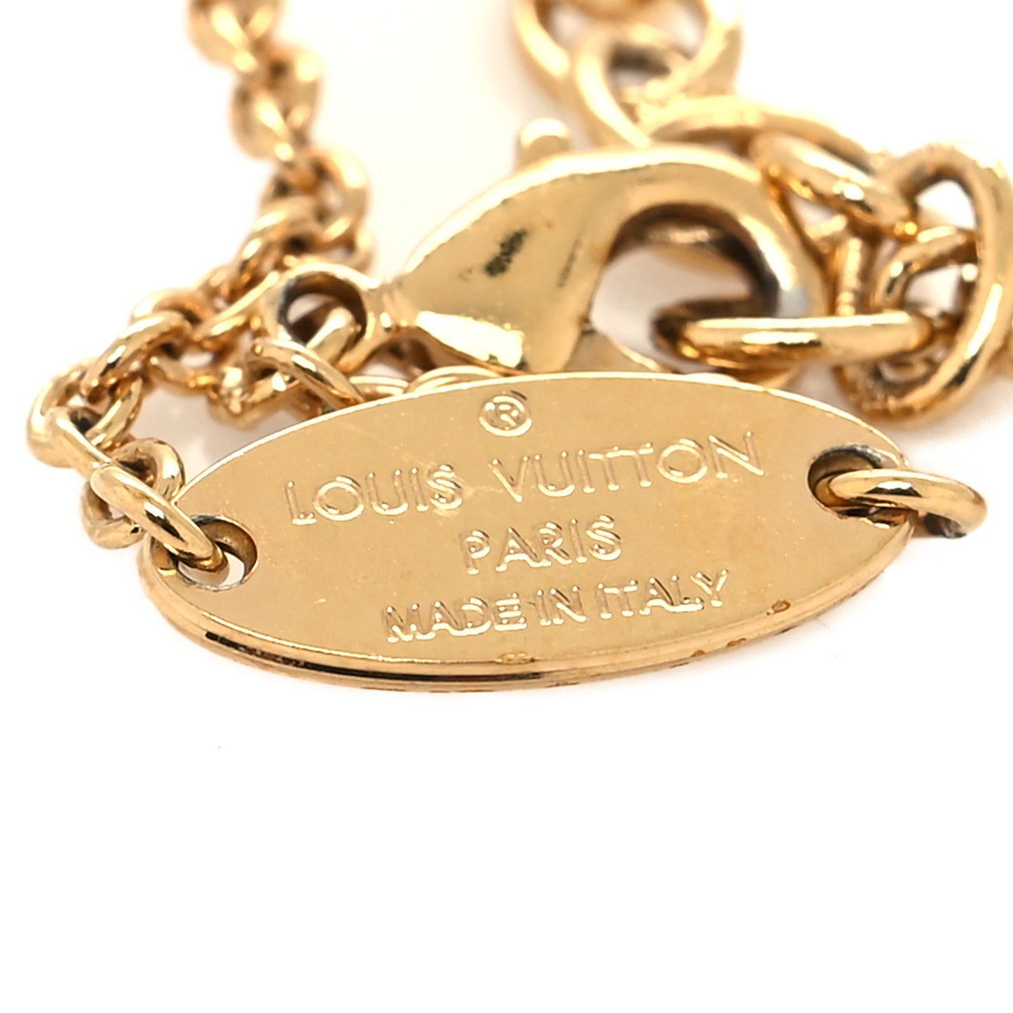 Metal Crystal LV Iconic Bracelet Gold