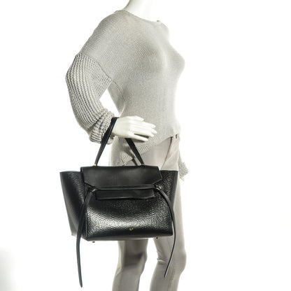 Celine Calfskin Astrakhan Embossed Small Belt Bag Black 2 of 9