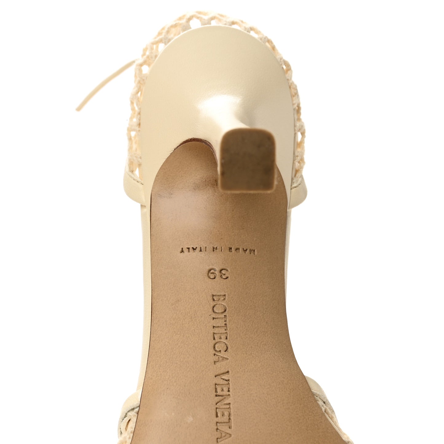 Mesh Nappa Stretch Ankle Tie Sandals 39 Toile