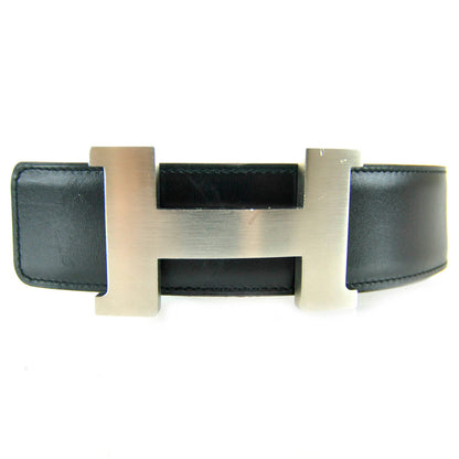 Hermes Mens Leather Reversible H Belt 105 Noir Chocolate 2 of 5