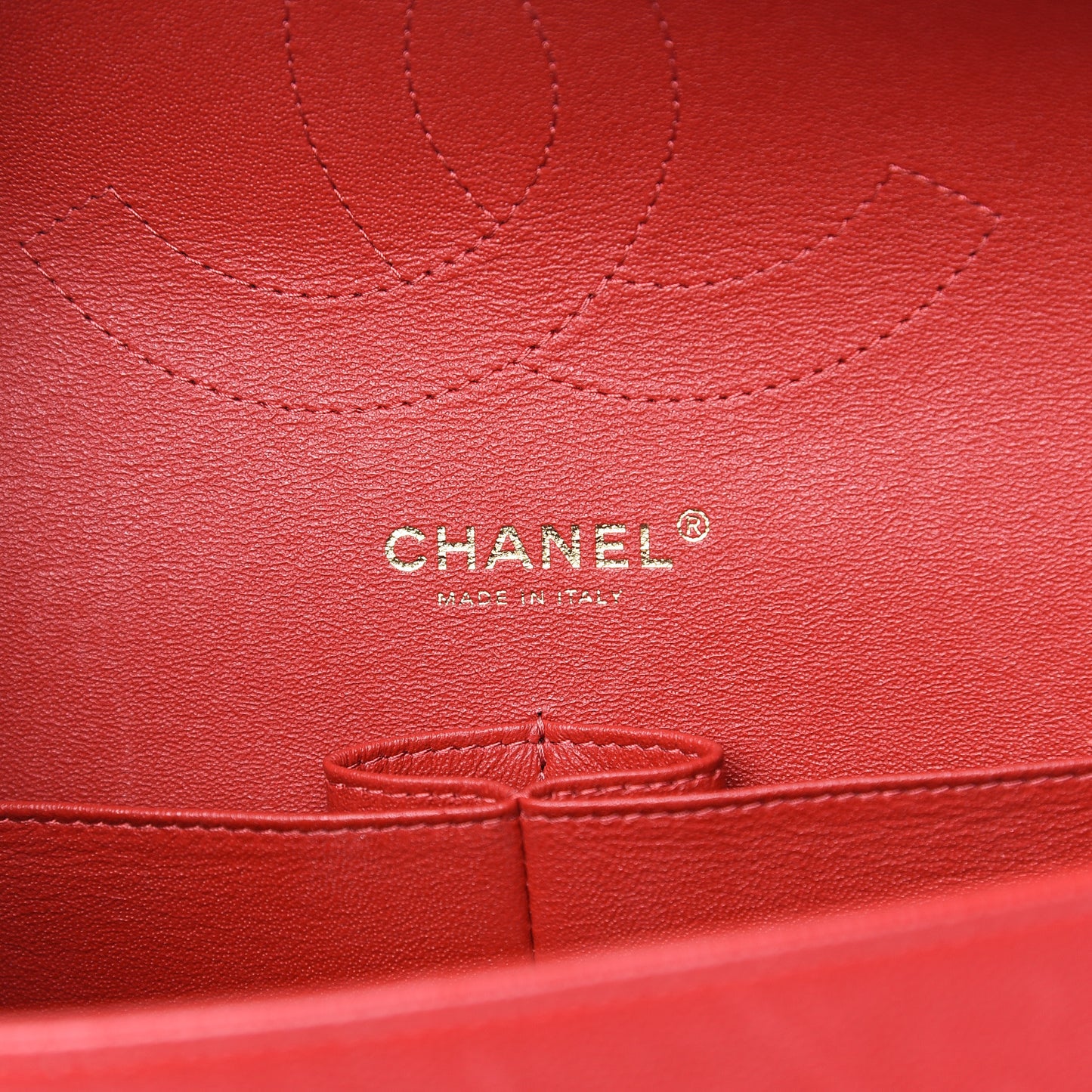 Caviar Quilted Jumbo Double Flap Red