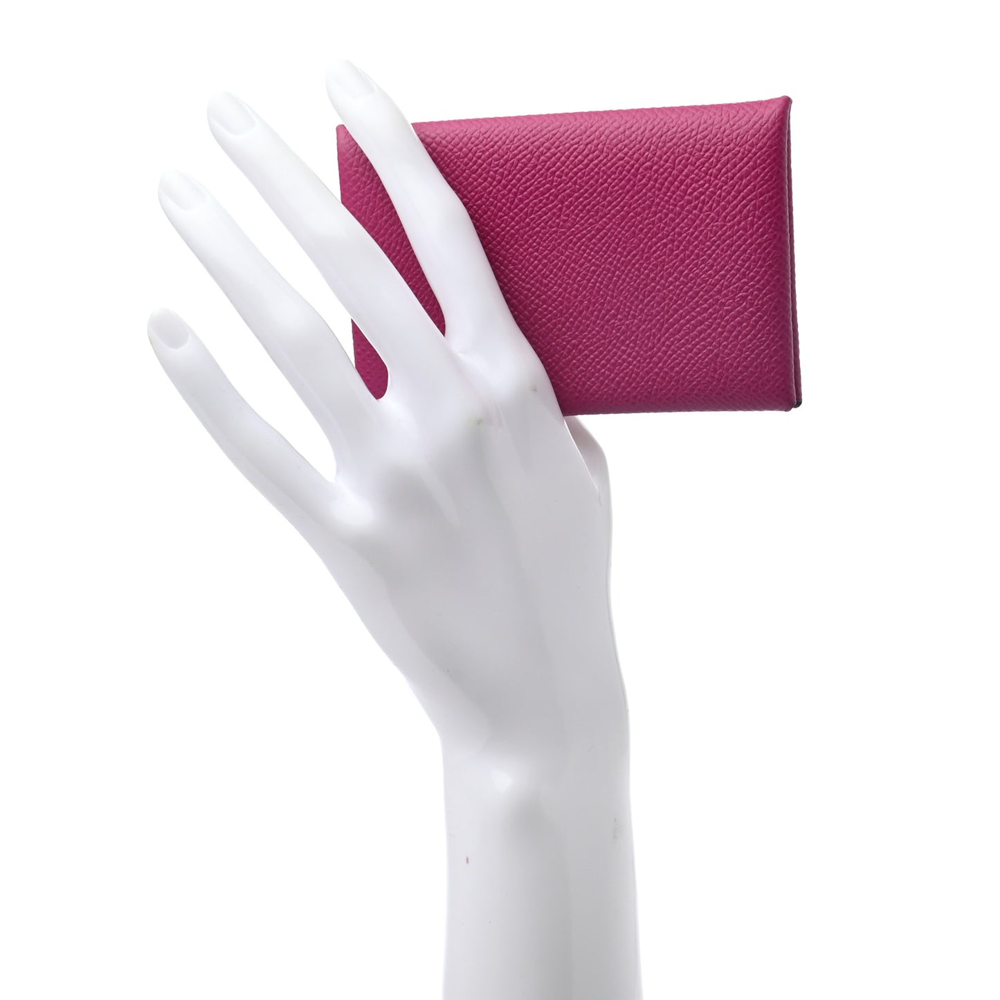 Epsom Calvi Card Case Rose Pourpre