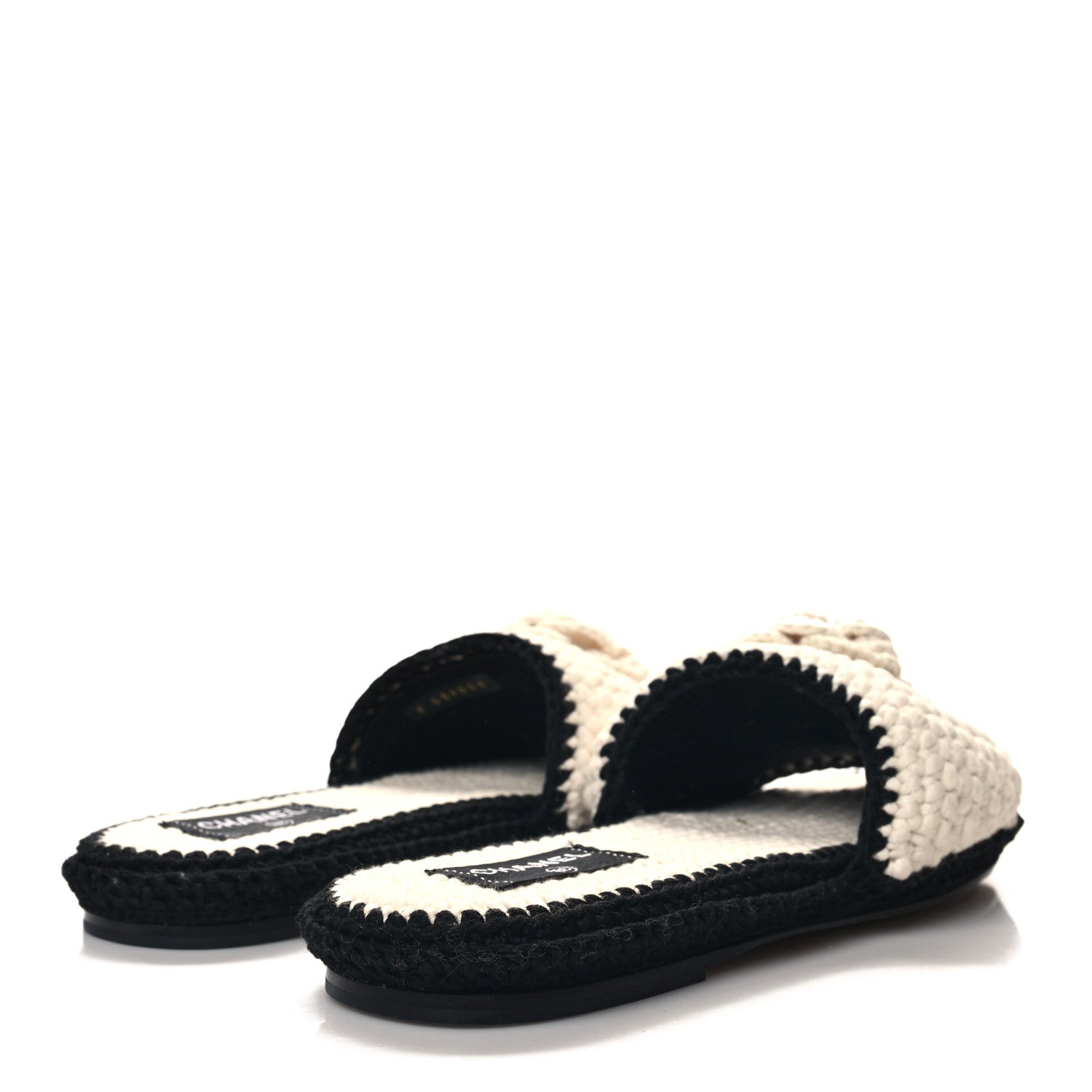 Chanel Crochet Mules 41 Ivory Black 4 of 9