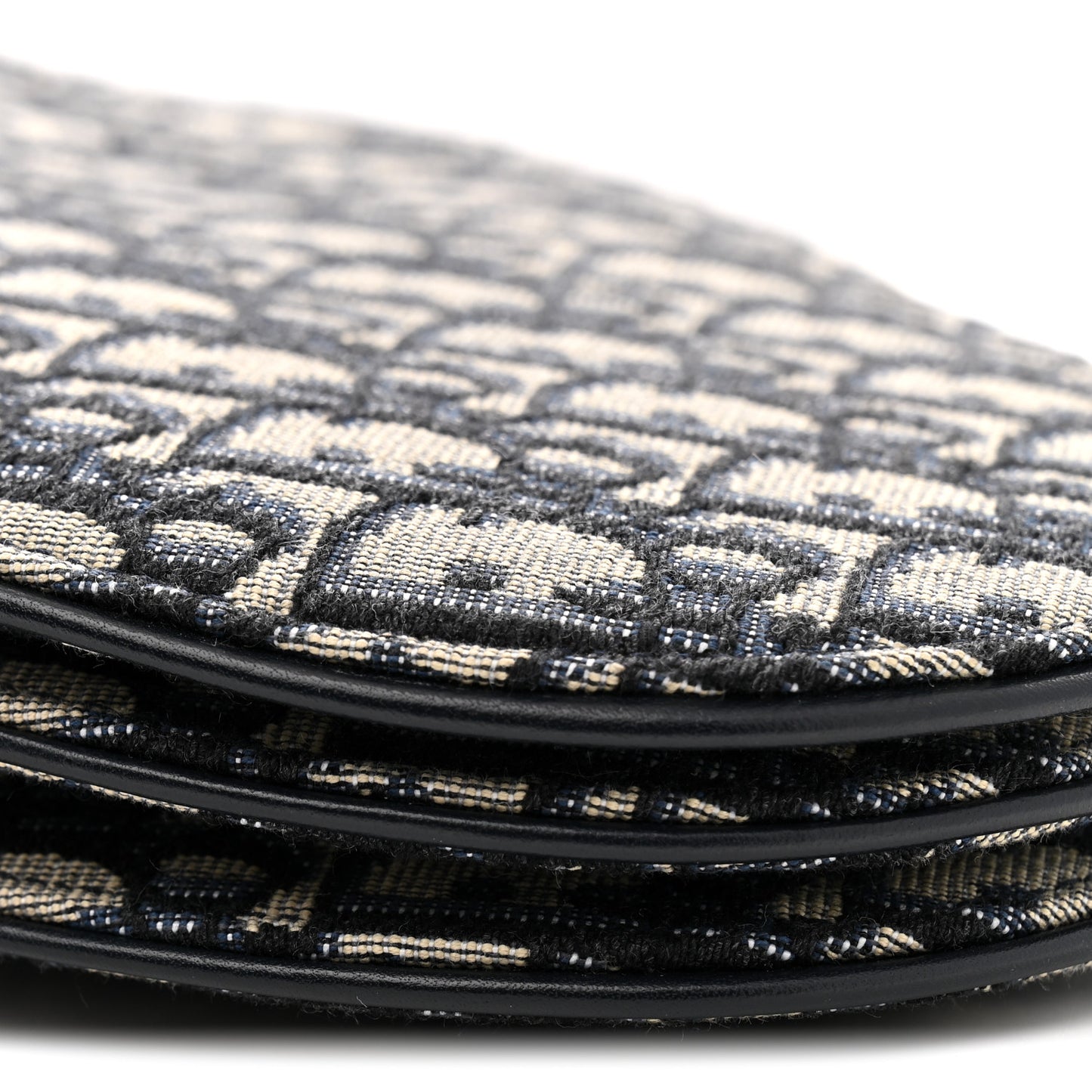 Oblique Saddle Pouch With Strap Navy Blue