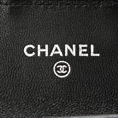Chanel Lambskin Quilted Flap Card Holder Wallet Black 6 of 9